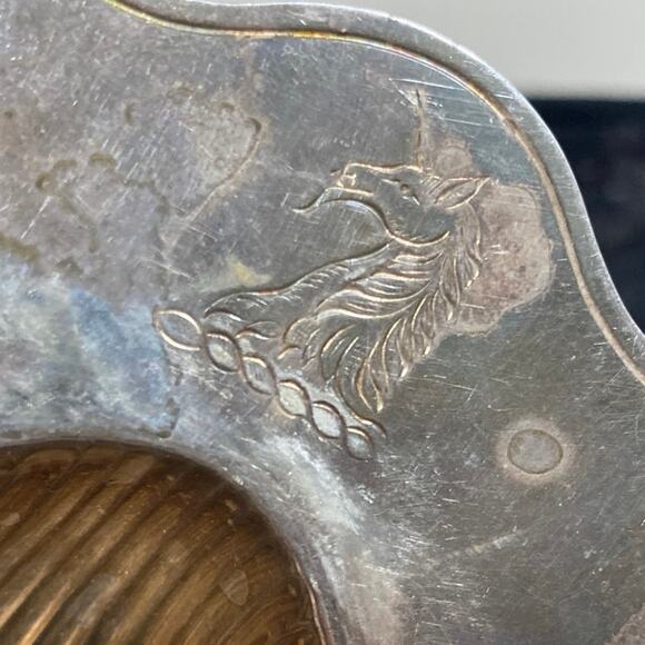 Brooklyn Antique Silver Plate Foot Trinket Dish E.G. Webster Son Patina Vintage - Picture 9 of 10